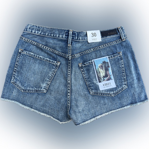 🆕 Agolde Anja High Waist Cut-Off Short | Size 30 | Asheville | A Gold E NEW/NWT - Picture 5 of 17